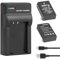Joiry 2x EN-EL20 EN-EL20a Battery and Charger for Nikon Coolpix P1000, P950, 1 AW1, 1 J1, 1 J2, 1 J3, 1 S1, 1 V3, DL24-500, Coolpix A Cameras, 1300 mAh