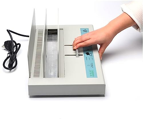 Large Heavy Duty Metal Stapler, Hot Melt Glue Universal Thermal Binding Machine - Electric Desktop Sheet Binder 50mm for Document Invoice Folder - A4 Paper Binding Machine