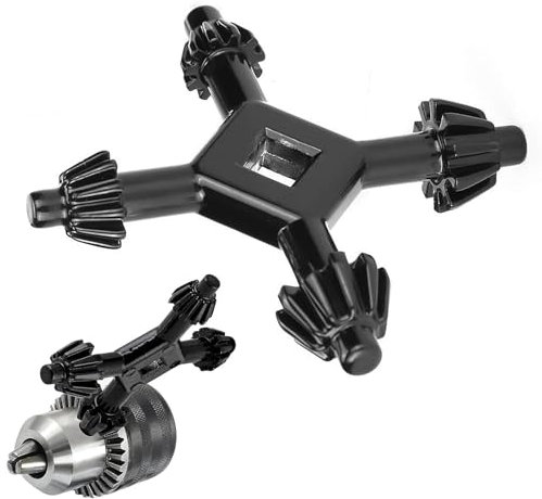 NGUMMS Llave de taladro 4 en 1, Llave de portabrocas de 4 vías | Llave de taladro manual,Llave de taladro manual, llave de taladro, llave manual eléctrica, llave de mandril eléctrica para uso en