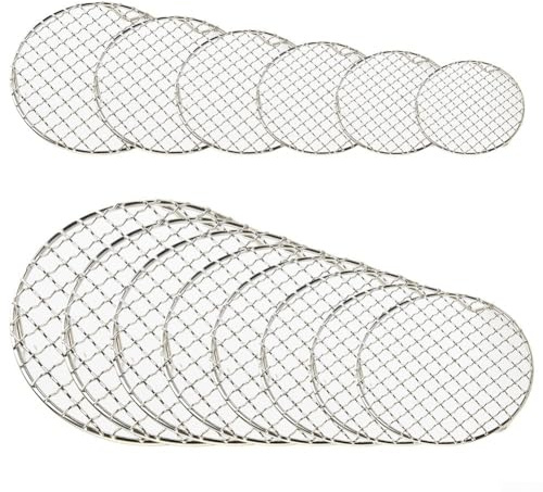 Grille de cuisson ronde, polissage électrolytique lisse, convient pour les tartes, les gâteaux, et plus (26 cm)