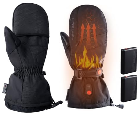 PGYTECH Master Graphene-beheizte Fotografie-Handschuhe, beheizter Handschuh mit 4000 mAh-Akku Typ C, rutschfeste wasserdichte Touchscreen-Winterhandschuhe für Skifahren und Drohnen-Winter (XL)
