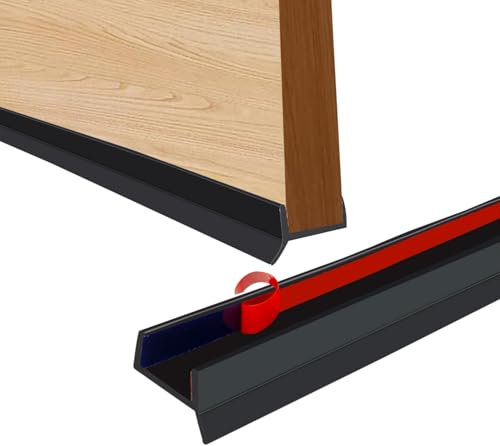 Joint Pour Plinthe de Cuisine 2,5 M Plinthe Souple Autoadhésive pour Épaisseur de Bois de 15 mm 16 mm 17 mm Protection Plinthe (Noir, 2.5)