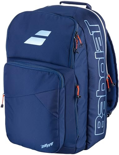 Babolat, Sporttasche für Schläger Modell Pure Drive, Marineblau, Platz für bis zu 3 Schläger, 3 Separate Fächer für Ausrüstung, Schuhe und Laptop.
