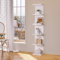 SONNI Bücherregale, Wandregal, 6 Ebenen als Wand oder Standregal nutzbar, Regal für Bücher, Zeitschriften, Deko, Standregal Industrielles für Wohnzimmer, Küche, Homeoffice, Weiß, 30x24.8x160cm.