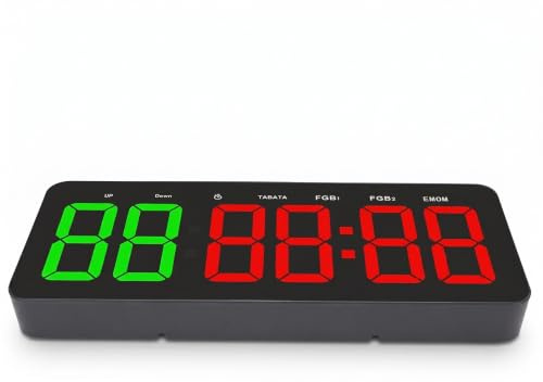 EIMSOAH Fitness-Timer, Großer 12,4-Zoll-LED-Digital-Intervall-Timer mit Fernbedienung, Countdown-Count-Up-Stoppuhr für Heim-Fitness-Training