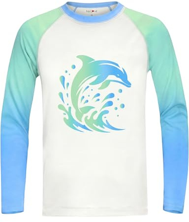 weVSwe T-shirt de bain anti-UV à manches longues UPF 50+ à séchage rapide Rashguard recyclé pour enfants de 2 à 12 ans