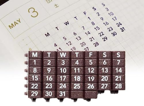 TimeBlocks Connected Calendar Stamp, DIY Plastic Scrapbooking Consolidated Numbers Stamp Reusable Customizable Build Months, Weeks, or Lists with Ease for Journaling, Note-Taking & Planning