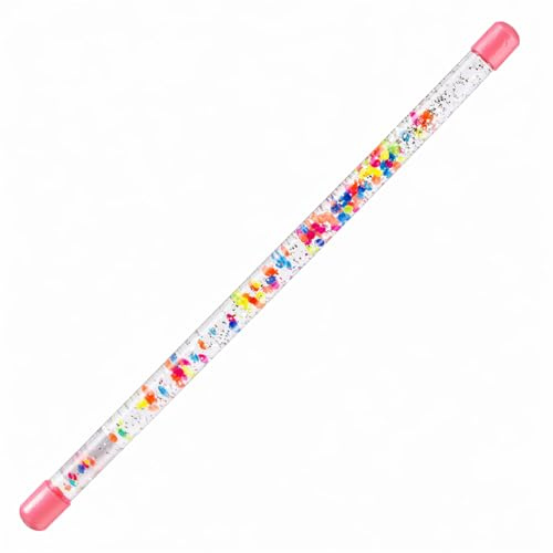 Ameisenkeks® Glitterstav 45 cm – sensorisk lekstav med glitter och färgglada pärlor – lugnande pinne med vätska – visuell leksak för barn – plast Ø 1,5 cm