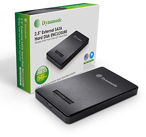 USB 3.0 Festplattengehäuse 2,5 Zoll - Externes SSD Gehäuse für SATA Festplatten, USB auf SATA Adapter – Tragbares Festplattengehäuse 3,0 Kompatibel mit SSD & HDD