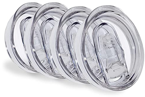XccMe 12oz Wine Tumbler Replacement Lids 4 Pack,Spill Proof Splash Resistant Silicone Sliding Covers,Straw Friendly, BPA Free.Inner Diameter:2.8''2.8''