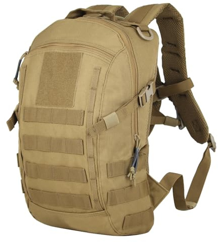 Small Tactical Hiking Backpack, 12L MOLLE Bookbag Daypack for Travel