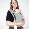 SCHMUSEWOLKE Halfbuckle LUNA - Tragehilfe für Babys und Kleinkinder - ab 4 kg bis 20 kg - bequem und ergonomisch tragen - Bio Baumwolle - Stone