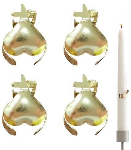 Générique de Bougie, de Bougie Automatique, 4X Éteignoir de Bougie Automatique à Clipser, Anneau d' Automatique de Bougie, éteignoir décoratif de mèche de Bougie pour Les Amateurs