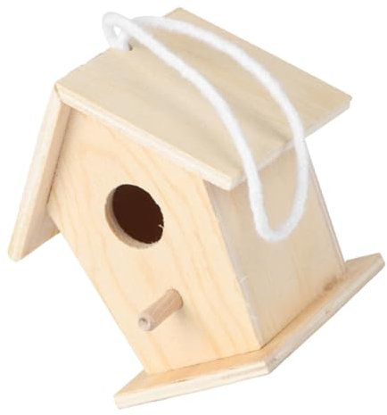 HAPINARY Bausatz Vogelhaus Holz Zum Selbermachen DIY Spielzeug Aus Naturmaterialien Zum Bemalen Für Junge Mädchen Handgefertigte Vogelnest-Dekoration Für Zuhause Und Party