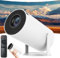 Mini Projector with Bluetooth, 4K Support 130 Screen Movie Projector with Auto Focus & Keystone, 5G+2.4G WiFi 6 Connection, 180° Rotatable Vision for Home Cinema, Laptop, Smartphone