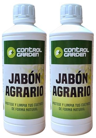 CONTROL GARDEN Jabón Potásico Agrícola 1L Plantas | Jabón Agrario Potasio 100% Natural para Cultivos | Insecticida Protección frente Pulgón, Araña Roja, Mosca Blanca | Limpiador Orgánico Malezas (2)