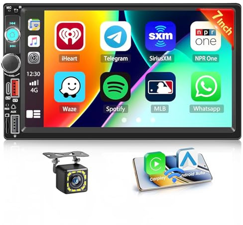 Hikity Radio Coche 2 DIN 7 IPS CarPlay Android Auto BT FM