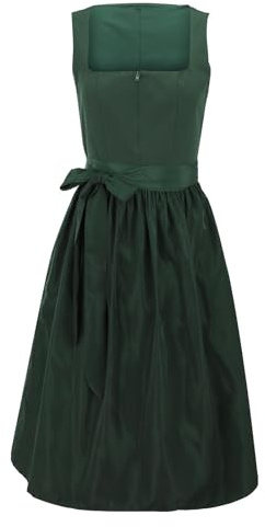 VaiKanhai Vestito tradizionale Dirndl da donna, in velluto, con grembiule Dirndl, per costume tradizionale bavarese, colore nero, costume da pirata da donna, verde, M
