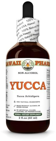 Yucca (Yucca Schidigera) Dry Root Glycerite, All Natural, Vegan, Lab Tested Alcohol-Free Liquid Extract - 2 fl.oz