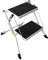 REQUISITE NEEDS Escabeau Pliable à 2 marches Compact en Acier Robuste Portable avec antidérapant Stable pour la Cuisine, la Maison, Adulte, capacité de 150 kg, Noir