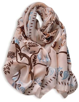 LumiSyne Donna Sciarpa In Cotone Lino Stampa Floreale Lettere Stile Moda Sciarpe Da Donna Leggera e Morbido Sciarpa Lungo Scialle Grande Scialle Stole Protezione Solare Caldo Quattro Stagioni