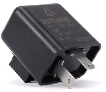 Relé intermitente para indicador LED o halógeno, intermitentes, luces intermitentes para motocicleta compatibles con modelos Kawasaki, Suzuki, Yamaha y Honda