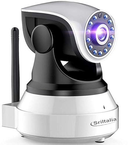 Sricam SP017-S Generalüberholte A+, WLAN-Kamera, Überwachungskamera, 3 Megapixel, kabellose IP-Kamera, drehbare Objektive, bidirektionales Audio, Infrarot-Nachtmodus