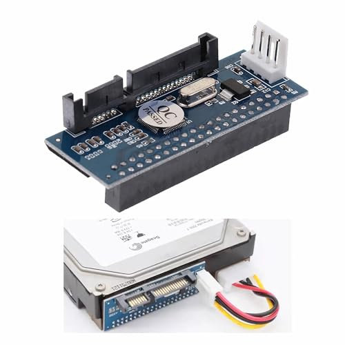 F40S 3.5 IDE/PATA auf SATA Konverter Adapter, 40-Pin IDE Festplatte zu SATA Buchse, PCBA Konverter für 3.5 Zoll Desktop Festplatten, Kompatibel mit 40-Pin IDE HDDs