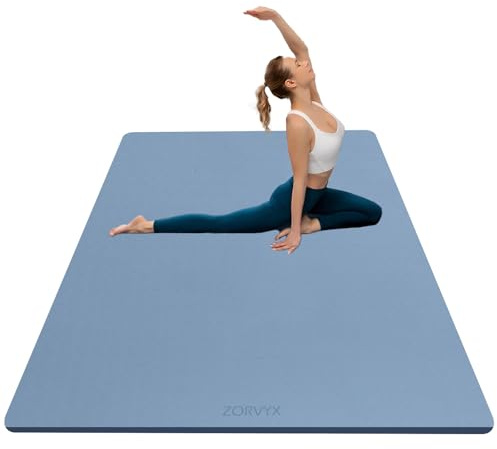 ZORVYX Esterilla Yoga Antideslizante 200×100cm TPE 10mm Gruesa Esterilla Fitness Grand y Antideslizante, Colchoneta de Gimnasia, Pilates, Deporte y Ejercicio en Casa y al Aire libre