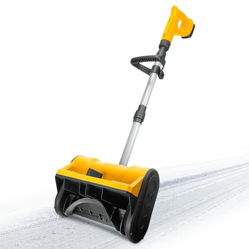 Spazzaneve senza fili compatibile con batteria Dewalt 20 V Max, larghezza 12,8, profondità 9,66, 300 lbs/min, pala da neve elettrica da 500 W con motore brushless, distanza di lancio 20 ft