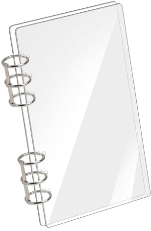 Suoumwa A6 Planer Binder 6-Ring Clear Acryl Binder Notebook Cover Budget Binder Lose Blatt Ordner Bürovorräte