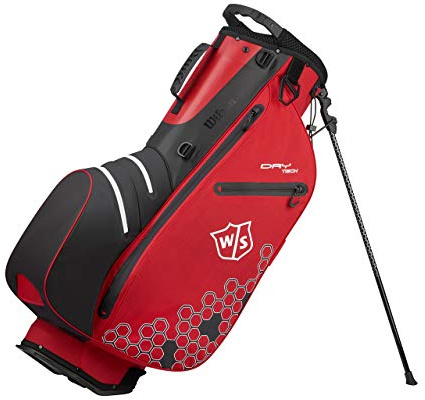 Wilson Golf Bolsa de Transporte W/S Dry Tech II, Rojo/Blanco, Soporte Integrado, 2 kg, Material Impermeable, WGB4909RD