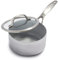 GreenPan Venice Pro Sartén con Tapa de 16cm/1.5 Litros, Acero Inoxidable Tri-Ply, Cerámica Saludable Antiadherente, Sin PFAS, Multicapa, Inducción, Apta para Lavavajillas y para Horno, Plateada