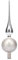 com-four® Christbaumspitze in matt-grau und glänzend, Weihnachtsbaumspitze aus echtem Glas für Weihnachten, Tannenbaumspitze für den Christbaum, 32 cm