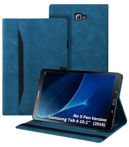 Auslbin Coque Galaxy Tab A 2016 10.1 Pouces Étui avec Fonction Support et Sommeil/Réveil Auto Case Housse de Protection Tablette pour Samsung Galaxy Tab A6 SM-T580/T585,Bleu