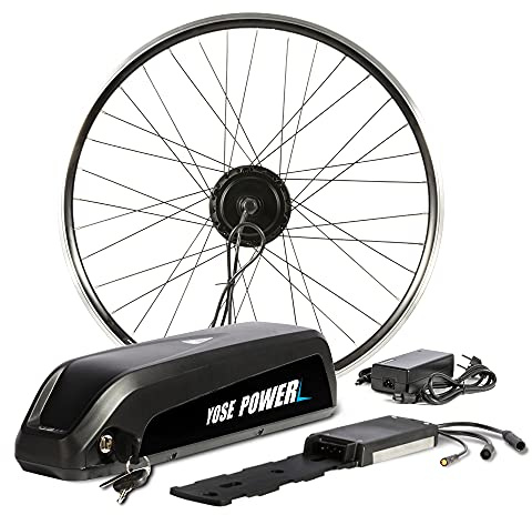 SHIMOST 28 Zoll 700C E-Bike Umbausatz Conversion Kit 36V350W Heckmotor mit Batterie für Hinterrad Schraubkranz, Controller, LCD Anzeige, PAS Sensor (28 Zoll Felge Schraubkranz mit 13Ah Akku)