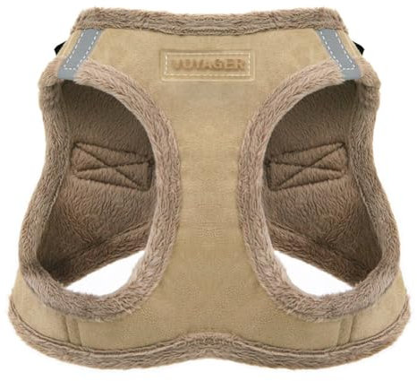 Voyager Step-In Plüsch-Hundegeschirr by Best Pet Supplies - Step-In-Westengeschirr für kleine und mittelgroße Hunde, Weicher Plüsch, Latter, size L - Brust 45-52 cm