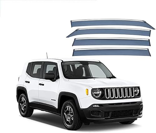 Juego de 4 Deflectores de Viento, Protector de Nieve para Lluvia Y Sol de Baja Acumulación de Calor para Reemplazo de Automóviles para Jeep Renegade
