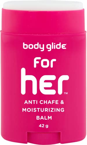 For Her 42g - Body Glide Anti Chafe Balm | Chafing stick with added emollients | Great for dry, sensitive skin or sensitive areas | Use on chest, bra, butt, groin, arm, and thigh chafing