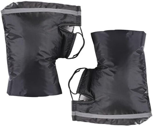 KOMUNJ Motorcycle Handlebar Mittens, Thickened Fleece Waterproof Windproof Thermal, Winter Thick Motorcycle Hand Warmer, For Motorcycles Scooters Bike Snowmobiles