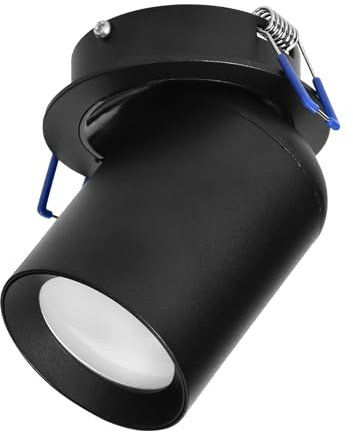Miratic Lampada da Parete per Interni Lampada da Soffitto adatta alla lampadina GU10 max.12W (non inclusa) IP20 Ideale per casa e ufficio (da incasso - colore nero)