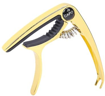 Luwecf Gitarren Kapodaster für Akustik Und E Gitarre, Premium Qualität, Einfache Bedienung, Gold