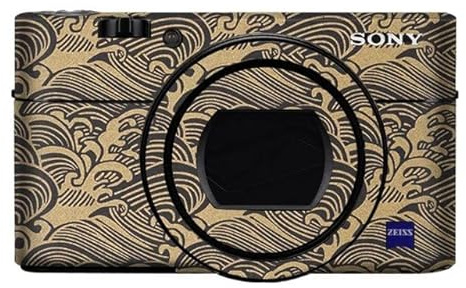 Anti-Scratch Camera Cover Skin Sticker for Sony RX100VI RX100VII Camera Protector Film Skin Decals RX100M6 RX100M7(Wave Gold)