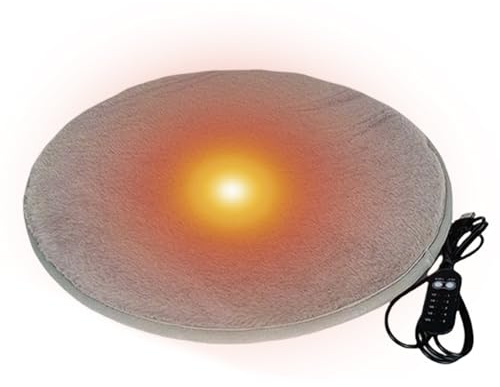 Dreuhuing Coussin Chauffant pour Siège Auto | Chauffage USB 5 Niveaux - Coussin Pliable avec Minuterie pour Camping Voyage Bureau Salon Chambre Extérieur