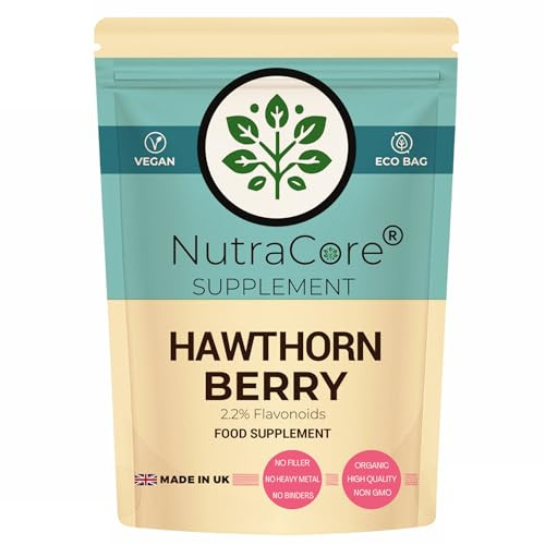 Hawthorn Berry 6000mg Heart Health Support 90 Capsules UK Vegan | Premium Hawthorn Berry | Antioxidant Support, Circulation & Daily Cardiovascular Wellness | High Strength Herbal Formula