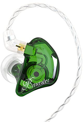BASN Bmaster Triple Driver In Ear Monitor Headphones with Two Detachable Cables Fit In Ear Suitable for Audio Engineer, Musician (Green)