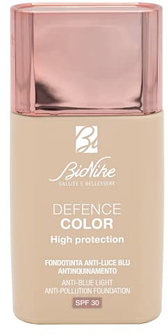 Bionike Defence Color Foundation High Protection für helle und überempfindliche Haut, LSF 30, Anti-Verschmutzung und blaues Licht, bekämpft Flecken und Alterung, stärkt und repariert die Haut, 30 ml