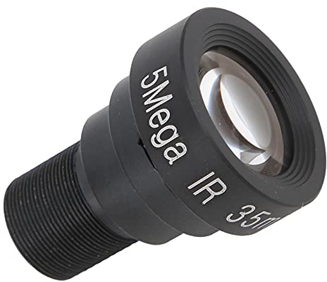 Obiettivo per Fotocamera da 5 MP, Obiettivo Grandangolare per Scheda Singola F1.8 Lunghezza Focale Ottica 35 Mm M12 per Videocamera per Webcam di Sicurezza HD