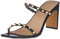 The Drop Women's Avery Square-Toe Two-Strap High Heeled Sandal, Black Studded, 6 UK