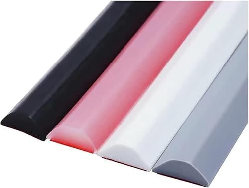 ININOSNP Shower Flashing Screen Seal Wet Room Floor Folding Silicone Kitchen Flashing Countertop Floor Seal(White,5m/196 inch)